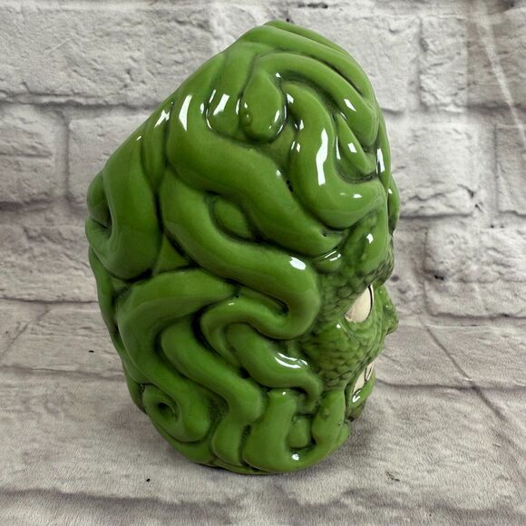 Biggs Tiki Medusa Snakes Tiki Mug Imported Green Lizard Glaze - Picture 5 of 7